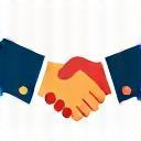 Icon symbolizing authenticity - a genuine handshake