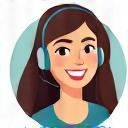 Icon illustrating customer-first approach - smiling customer support agent