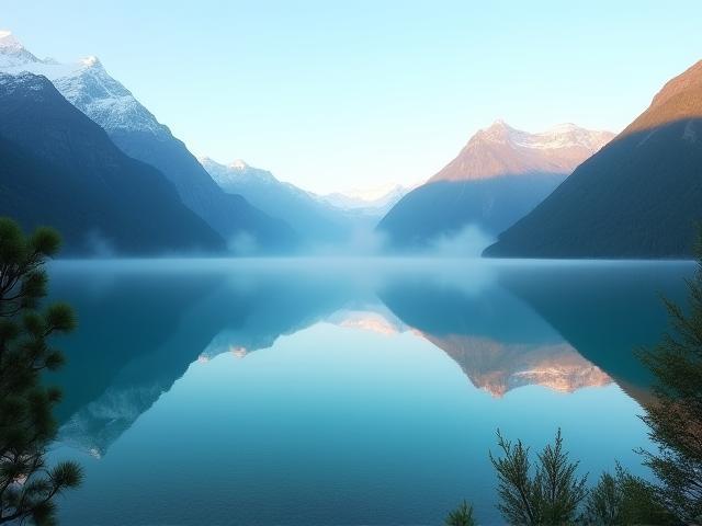 Crystal clear lake and mountain reflections in New Zealand’s South Island