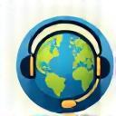 Icon of 24/7 support headset with globe